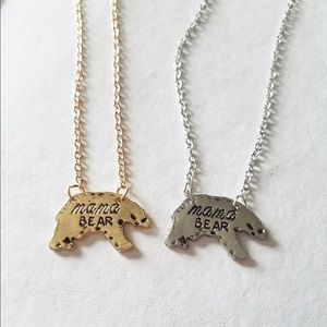 Mama Bear Necklace in gold or silver